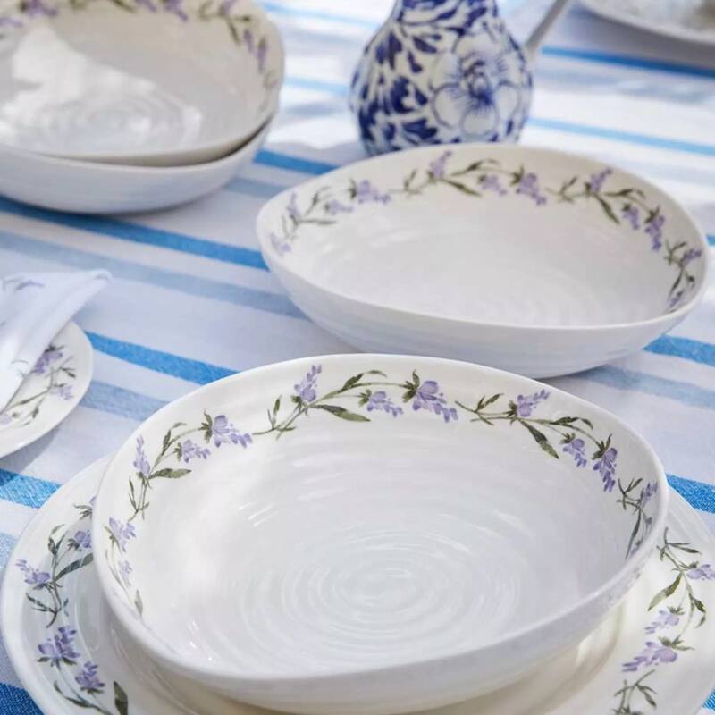 Portmeirion Set of 4 Sophie Conran Lavandula Pasta Bowls - 9.25" D x 2.25" H