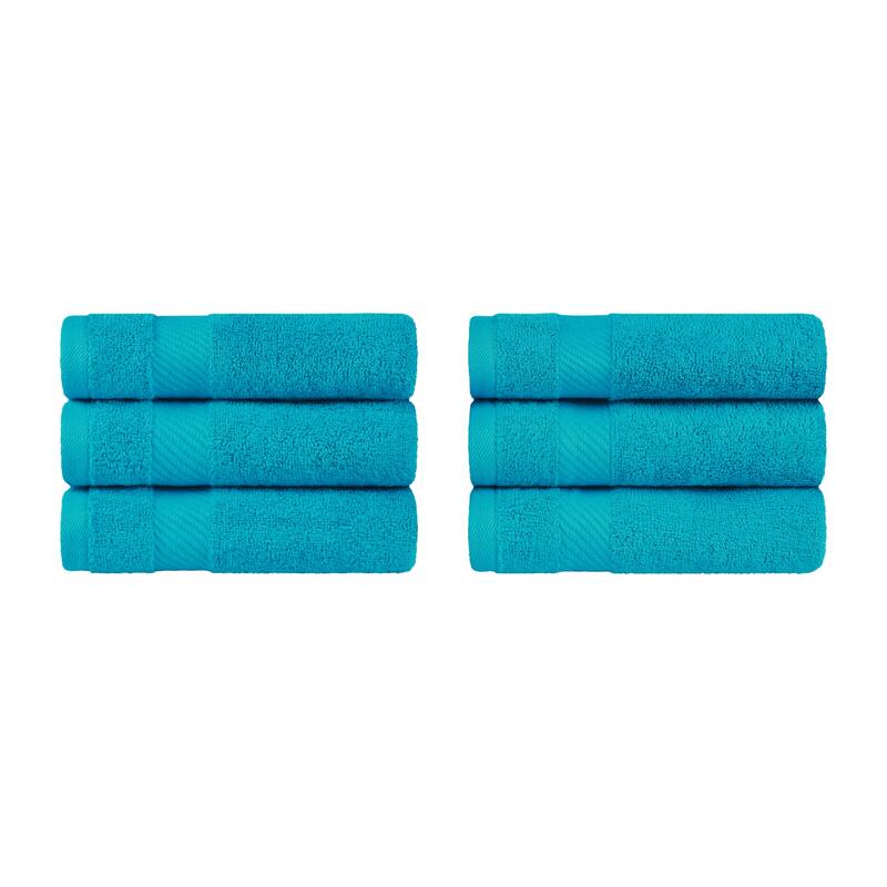 Superior Luxury Solid Highly Absorbent Egyptian Cotton Hand Towel - (Set of 6) - Capri Breeze