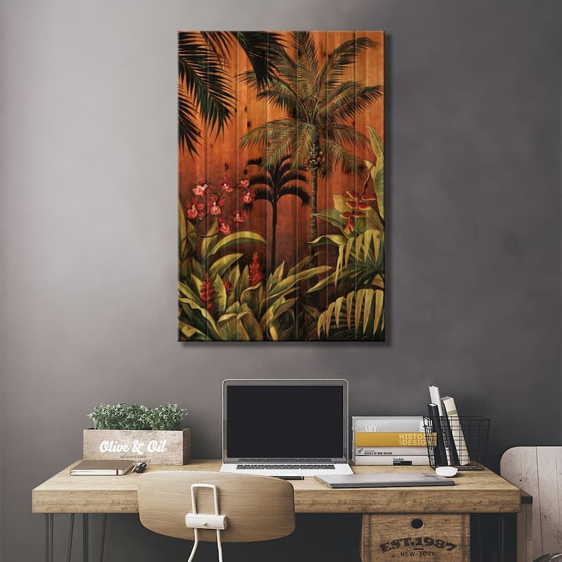 Ubud I Print On Wood by Rodolfo Jimenez - Multi-Color