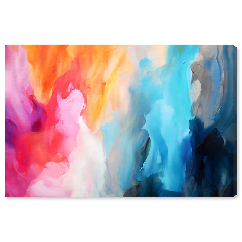 Wynwood Studio Canvas Music and Dance Retro Musical Colors Blue and Modern & Contemporary Wall Art Canvas Print