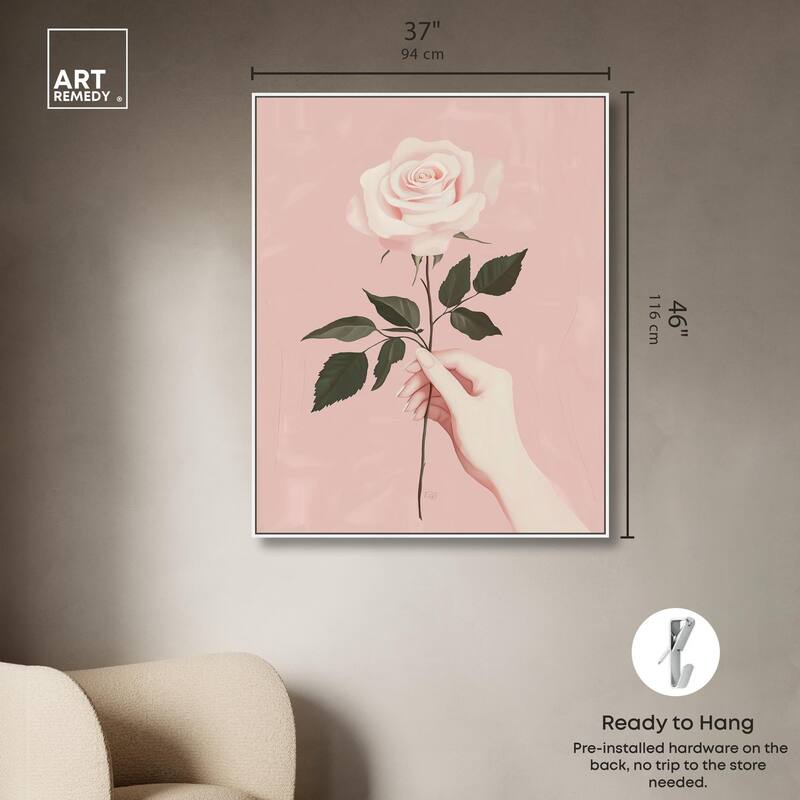 Gift of a Rose Canvas by Art Remedy