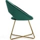 preview thumbnail 9 of 28, Costway Modern Velvet Accent Chair Upholstered Vanity Chair w/Golden - See Details