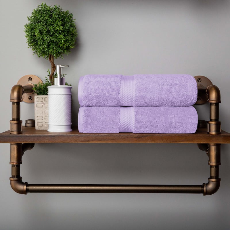 Superior Marche Egyptian Cotton Bath Towel - Set of 2 - Purple