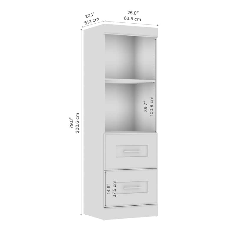 Edge 25W Closet Organizer with Drawers by Bestar
