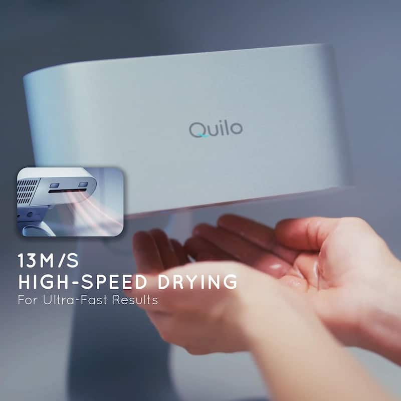 Quilo Hygienic Hand Dryer – Compact, Touch-Free, High-Speed Electric Air Dryer - 8.43*7.36*10.51