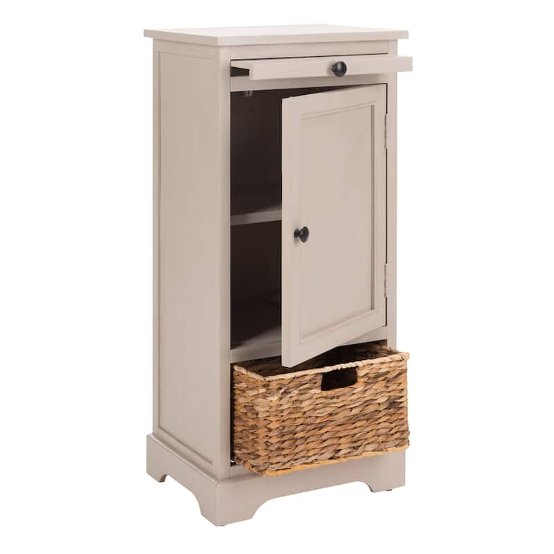 SAFAVIEH Ardella 2-Drawer Grey Tall Storage Unit - 15.7" x 13" x 34.3" - 16Wx13Dx34H