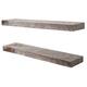 Rustic Wooden Floating Wall Shelves (Set of 2) - 36" x 5.5" - Reclaimed