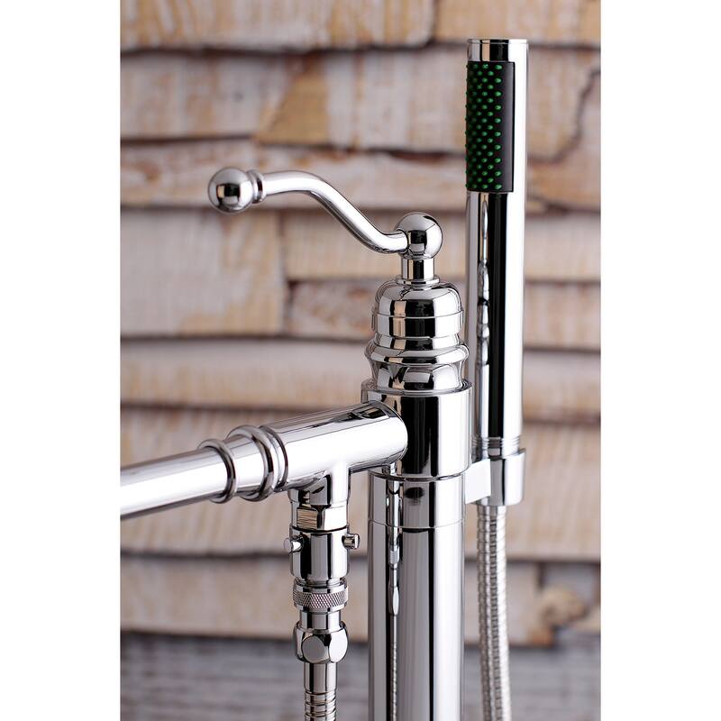 Kingston Brass English Country Freestanding Tub Faucet with Hand Shower