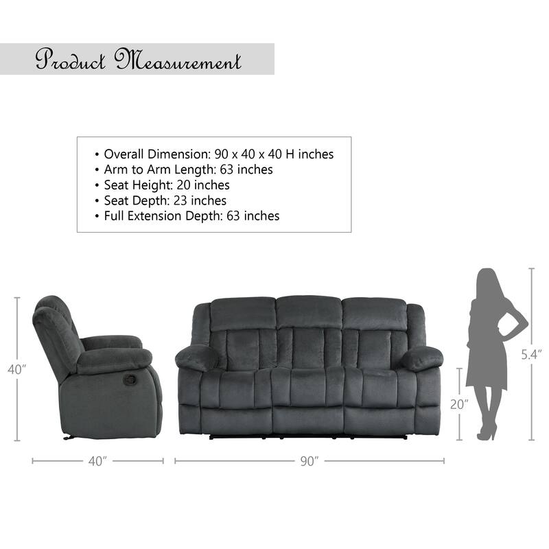 Brooks 2-Piece Reclining Living Room Set