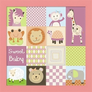 Jennifer Nilsson 'Baby Girl Animal Quilt' Framed Art