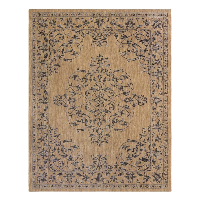 Gertmenian Paseo Ryoan Chestnut Brown Traditional Indoor/ Outdoor Area Rug