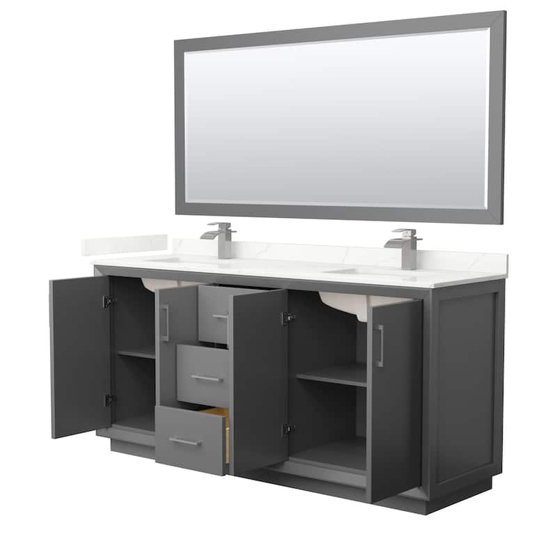 Wyndham Collection WCF414172D-QTZ-UNSM70 Strada 72" Free Standing