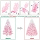 preview thumbnail 12 of 11, Yaheetech Premium 6ft/7.5ft Snow Flocked Artificial Decorative Christmas Tree, Pink