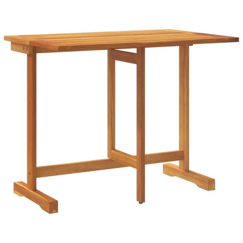 vidaXL Balcony Table Brown Solid Acacia wood Medium Foldable - 23.6 x 35.4 x 28.3