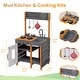 preview thumbnail 6 of 4, Outdoor Play Kitchen Playset with Cookware Accessories