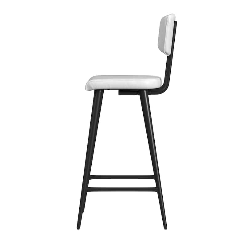 Saddle Genuine Leather Rectangular 26" Counter Stool