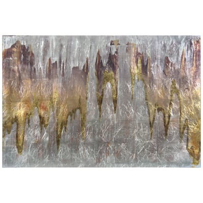 "Infinite White" Reverse Printed Tempered Glass with Silver Leaf