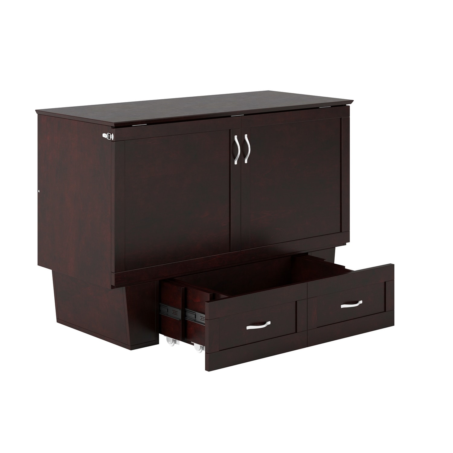 Monroe Full Murphy Bed Chest with 6" Memory Foam Mattress