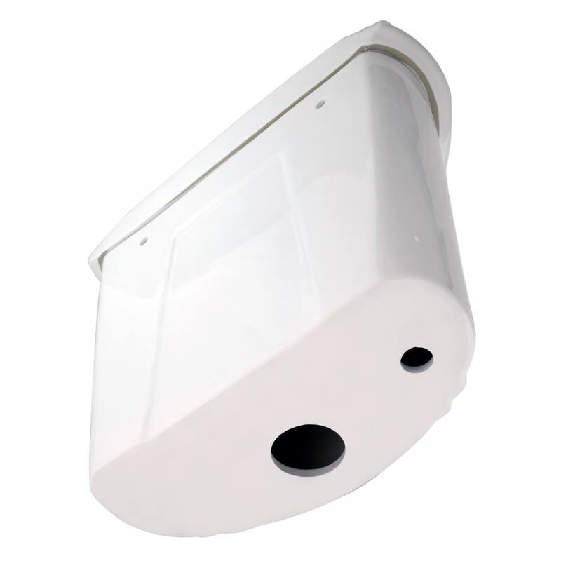 High Tank, Pull Chain Round Toilet White Ceramic Tank, Chrome Plated Z Pipe