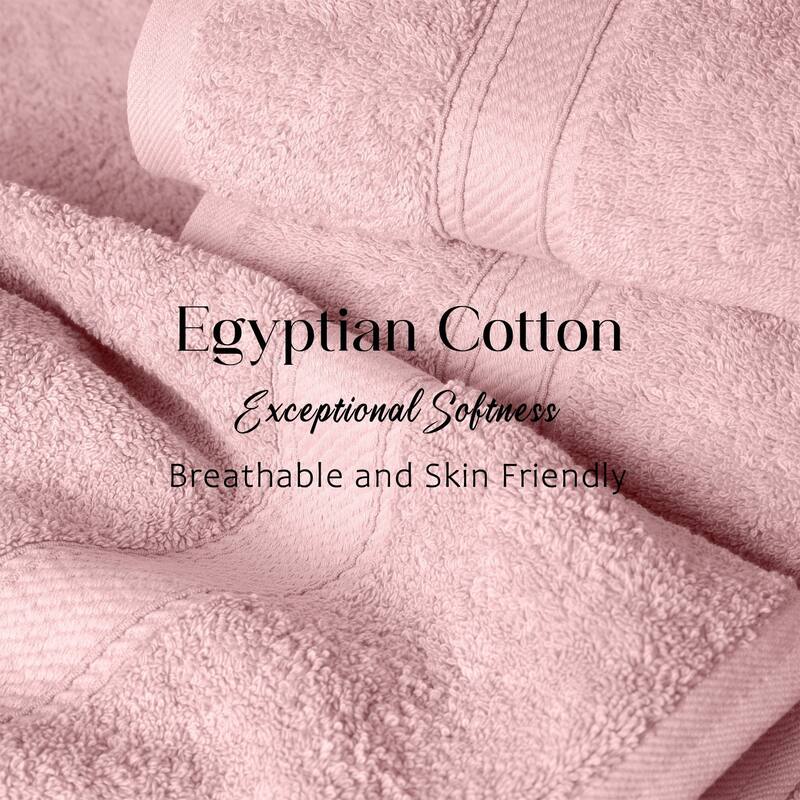 Blue Nile Mills Luxury 2-Piece Egyptian Cotton Bath Sheet Set, Thick Absorbent Oversized Bathroom Towels