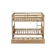 preview thumbnail 36 of 47, Rubber Wood 2 In 1 Full Over Full Bunk Bed with Twin Size Trundle,Convertible to 2 Full Size Beds
