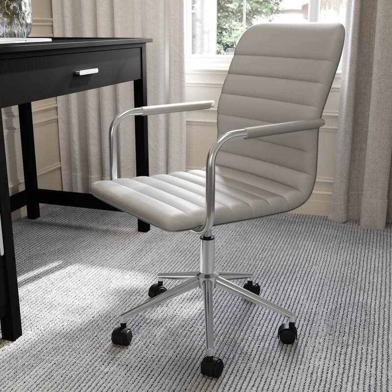 Martha Stewart Upholstered Swivel Office Chair