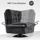 preview thumbnail 35 of 37, MCombo Swivel Accent Chair, Modern Tufted Upholstered Armless Chairs, Wide Seat Single Sofa Chair