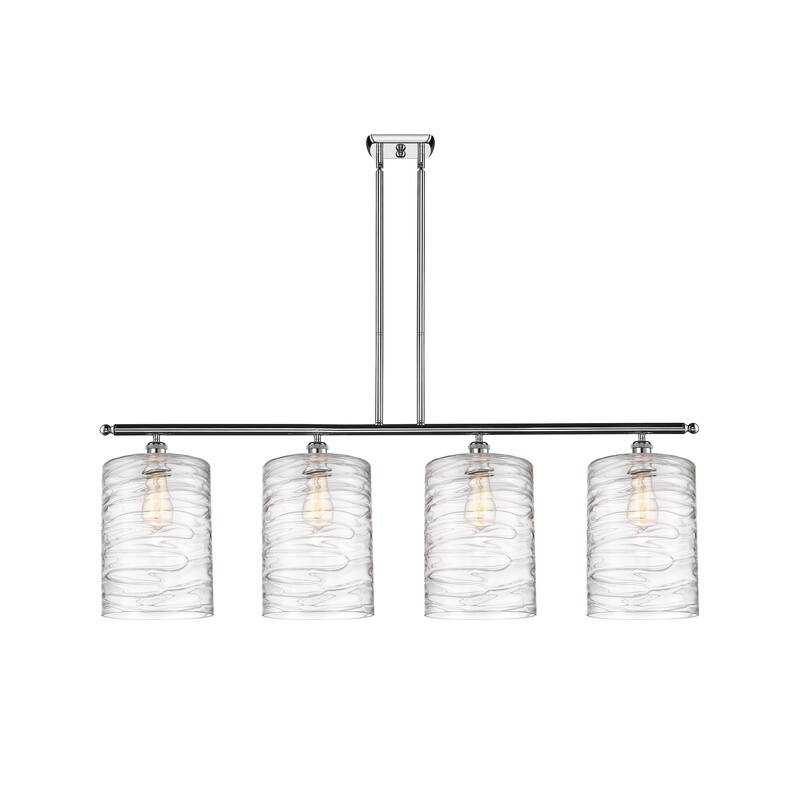 Innovations Lighting Cobbleskill - 4 Light 48" Island Light - Deco Swirl/Polished Chrome
