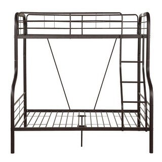 Twin Over Full Bunk Bed with Built-in Ladder