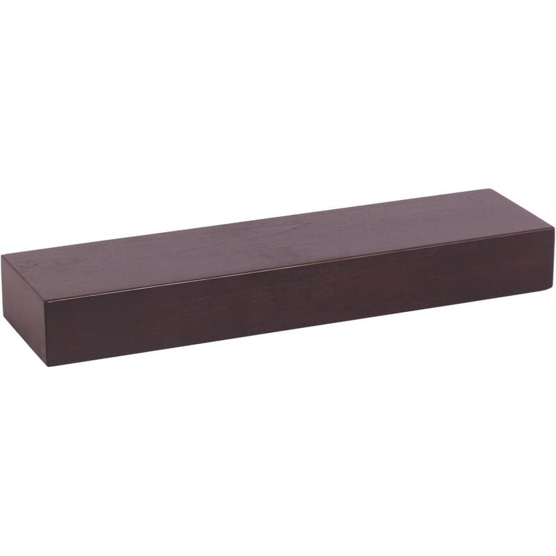 Bisa OptiAREA Floating Teak Wall Shelf - Mocha - 24" Wide