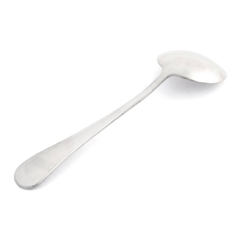 Restaurant Stainless Steel Round Head Soup Condiment Spoon 6.1"Long - Silver - 6.1" x 1.7"(L*W)