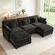 preview thumbnail 59 of 66, MCombo 111.8'' Modular Sectional Sofa Couch with Reversible Ottoman for Living Room, L Shaped Sofa, FSC Certified