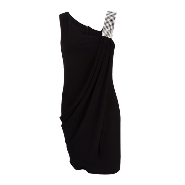 betsy & adam draped sheath dress