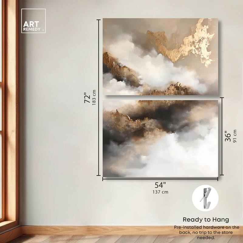 Celestialscape Canvas Set of 2 by Art Remedy, Gallery Wrapped