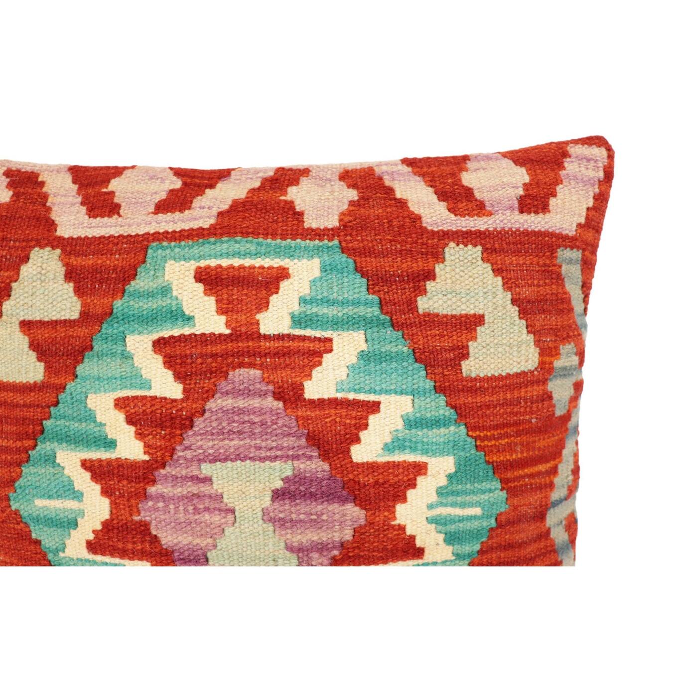 Bohemian Hoover Turkish HandWoven Kilim Pillow 18'' x 18'' Bed