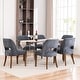 preview thumbnail 95 of 144, Wooden Dining Chairs Set of 2/4/6,Modern Fabric Upholstered Dining Room Chair Kitchen Chairs Set of 6 - Blue
