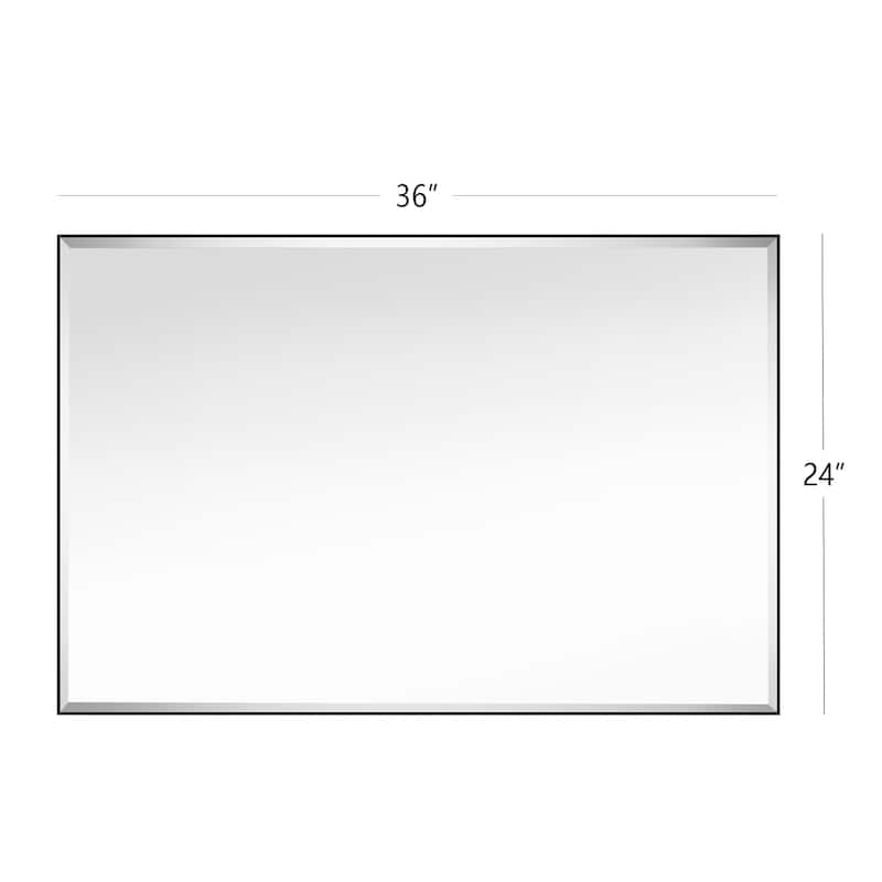 Rectangle Metal Framed Beveled Edge Bathroom Vanity Mirror