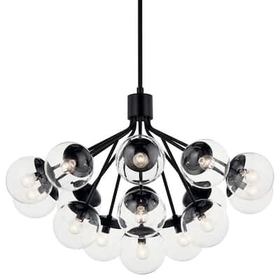 Kichler 52702CLR Silvarious 16 Light 38" Wide Chandelier with Clear