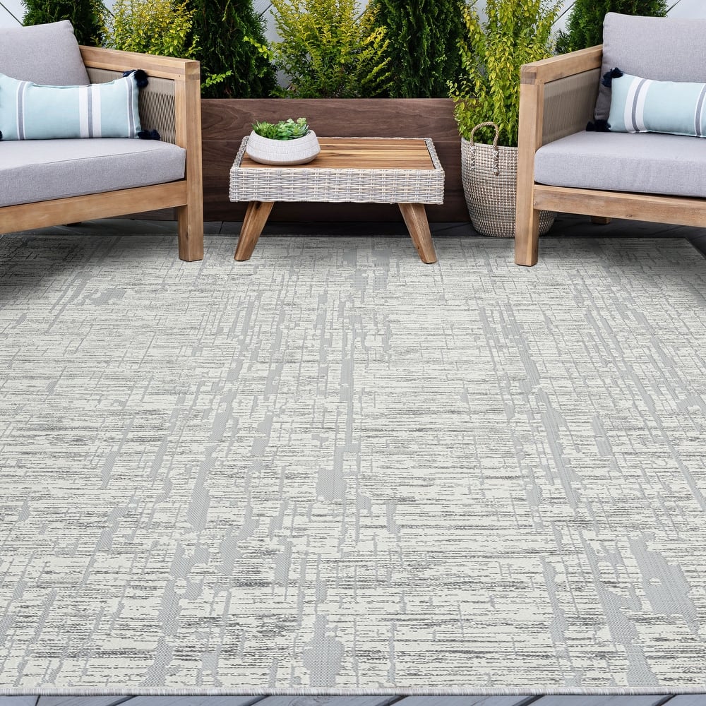 Cruise Industrial Stripe Indoor/Outdoor Area Rug