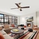 preview thumbnail 19 of 39, 52" Black/ Distressed Brass Smart Dimmable RGB Ceiling Fan with Remote and App Control