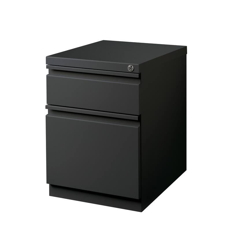 Hirsh 20" D Commercial Mobile Pedestal File Cabinet,1 Box/1 File,Black