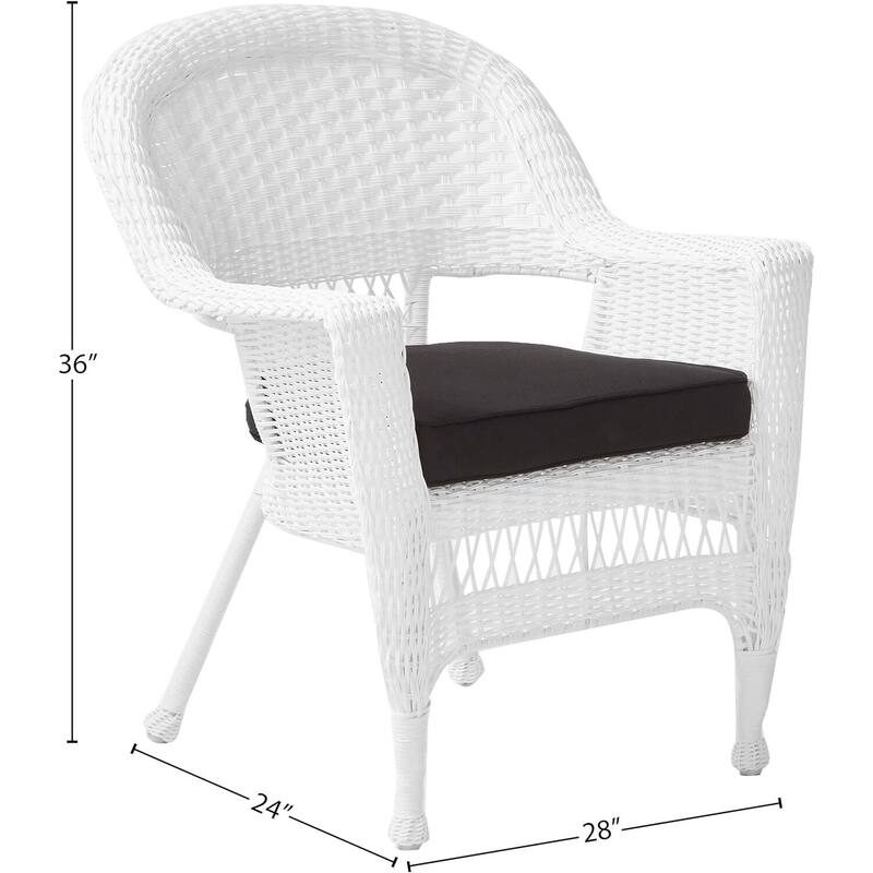 Classic White Dining Set with Cushions - Comfort Chairs & Table for Kitchen or Patio