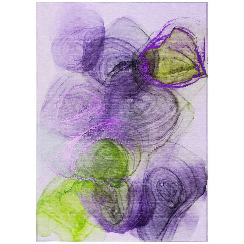 Almisi Artistic Abstract Weather Resistant Blended Style Outdoor Rug