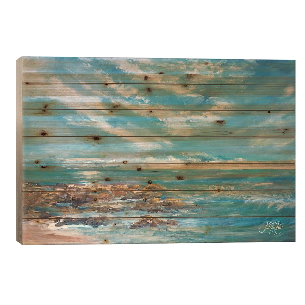Into the Horizon II Print On Wood by Julie Derice - Multi-Color