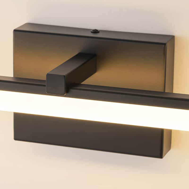 1-Light Modern Gold/ Black Linear LED Bathroom Vanity Light Indoor 3000K Wall Light