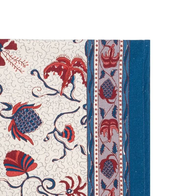 Couleur Nature Fleurs des Indes Multicolored Cotton Table Runner