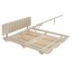 preview thumbnail 47 of 58, Velvet Platform Bed with LED Lighting and Storage, Queen Size