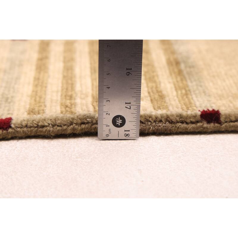 ECARPETGALLERY Hand-knotted Opulence Beige Wool Rug - 2'6 x 8'4