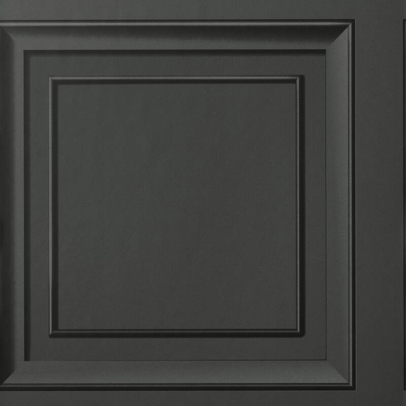 Fine Decor Distinctive Dark Grey Square Panel Wallpaper - N/A