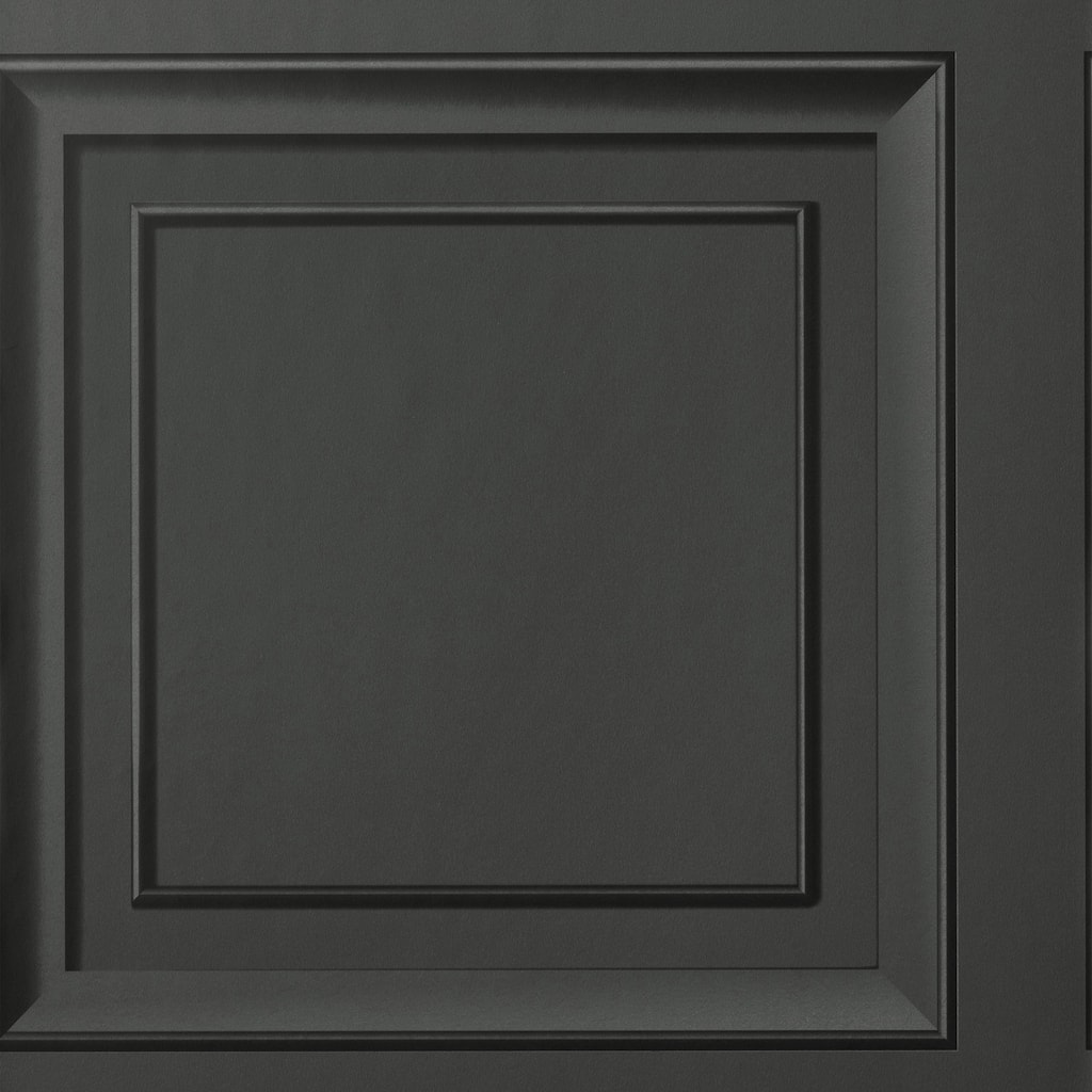 Fine Decor Distinctive Dark Grey Square Panel Wallpaper - N/A